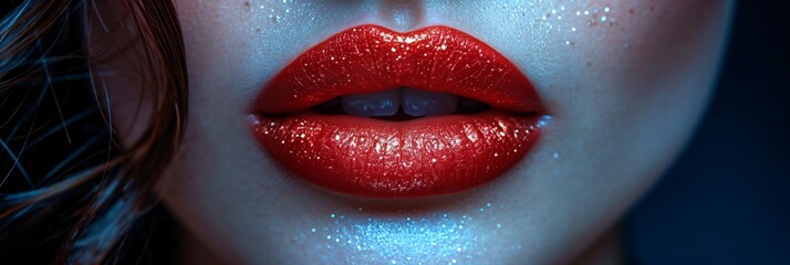 Obraz premium beautiful female lips