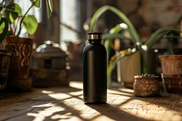 Thermo bottle on a counter