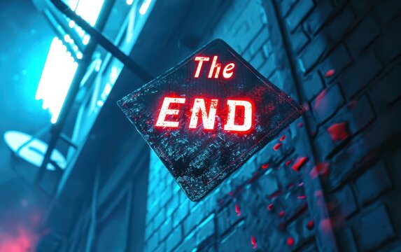 The end neon banner