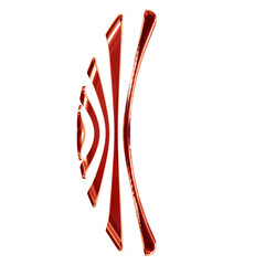 Obraz na płótnie Canvas White symbol with red thin vertical straps