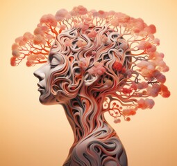 human head with colorful mind