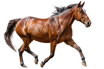 Obraz premium Brown Horse Isolated on White