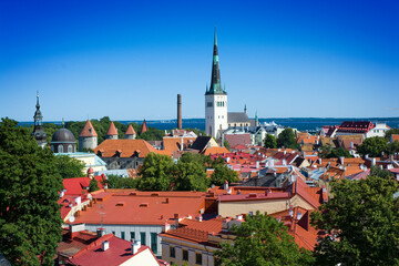 Panoramic view of Tallinn, Estonia