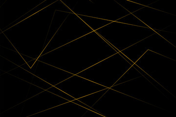 Abstract black with gold lines, triangles background modern design. Vector illustration EPS 10.