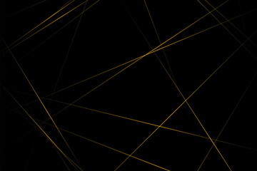 Abstract black with gold lines, triangles background modern design. Vector illustration EPS 10.