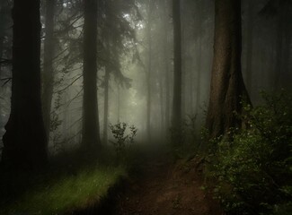 Obraz premium Scary forest wallpaper