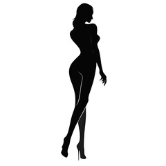 sexy silhouette of a woman