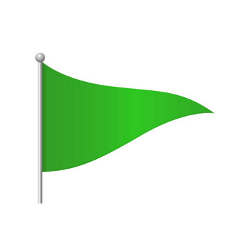 Green flag. Green flag emoji. Green flags in relationships. Vector illustration.