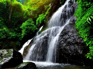 Fototapeta premium Waterfall wallpaper