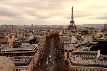 Fototapeta na wymiar Torre Eiffel vista panorámica