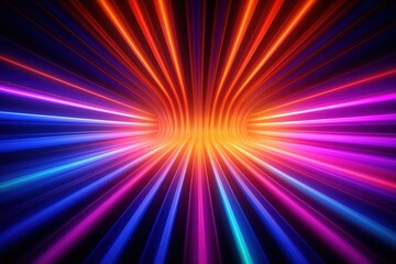abstract background with rays of light in blue, red and violet, Ai Generated