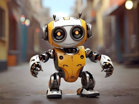 Kleiner lustiger Roboter