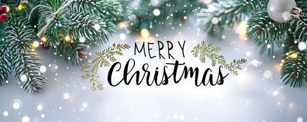 merry christmas background with golden ornaments Generative AI