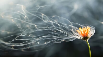 dandelion blowing in the wind