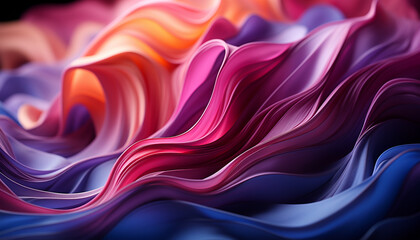 Abstract backdrop with a flowing wave pattern in vibrant colors generated by AI