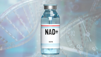 The Nicotinamide adenine dinucleotide (NAD+) for medical or sci concept 3d rendering. - obrazy, fototapety, plakaty