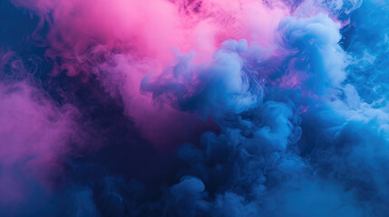 Fototapeta na wymiar Abstract Blue and Pink Neon Smoke Clouds