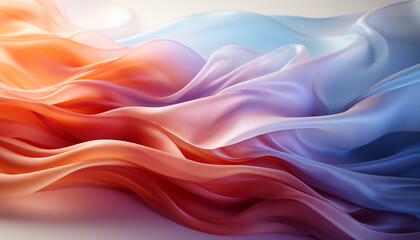 Fototapeta premium Abstract backdrop with smooth flowing wave pattern in vibrant colors generated by AI