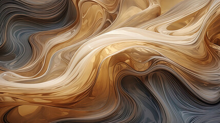 Abstract organic forms resembling water vortices against the background of natural shades