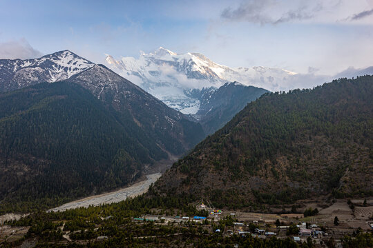 landscape in the mountains, anapurma