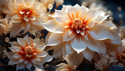 The vibrant flower head blossoms in nature elegant, purple gift generated by AI