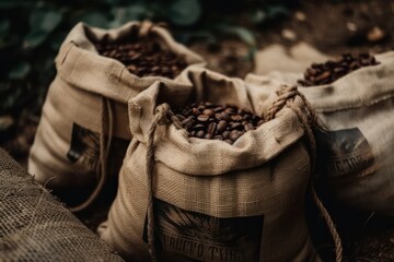 coffee beans in a bag
