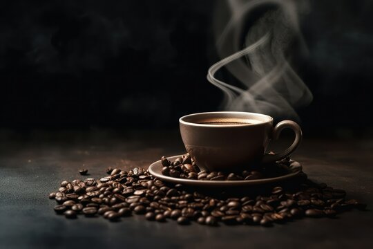 coffee beans and cup © STOCKYE STUDIO