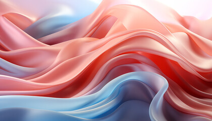 Abstract backdrop with smooth blue wave pattern, vibrant colors flowing generated by AI