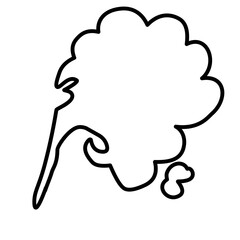 hand drawn cartoon smoke