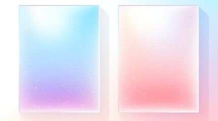 Cute Gradient Holographic Background with Pastel Color Sparkle Border AI Generated