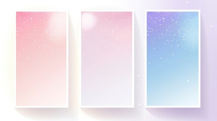 Cute Gradient Holographic Background with Pastel Colors and Line Sparkle Circle AI Generated