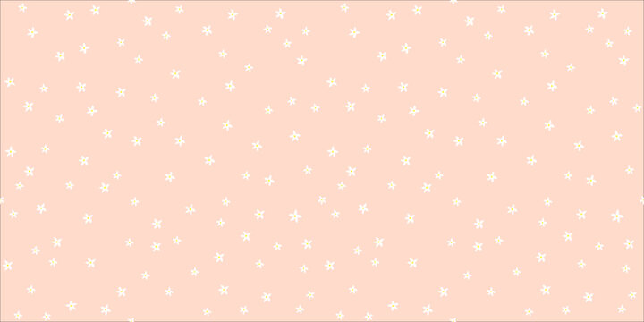 Seamless pattern with small delicate white flowers. Abstract floral background. Vector graphics.