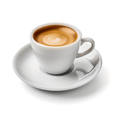 Fototapeta premium white cup of espresso with creme from the side