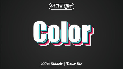 Fully Editable Text Effect Style color eps vector with black background	