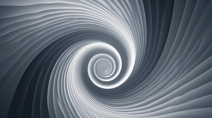 Spiral with gray colors lines as dynamic abstract vector background or logo or icon. Yin and Yang symbol