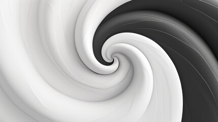 Spiral with gray colors lines as dynamic abstract vector background or logo or icon. Yin and Yang symbol