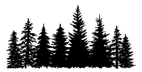 Christmas tree silhouette