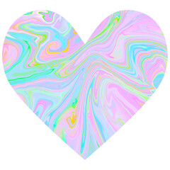 Blue shiny marble heart.Design for Valentines day