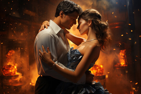 Argentine tango, salsa, waltz, chacha, rumba, jive, bachata. energy emotion funny happy dance, couple woman man girl boy, love ballroom sport hispanic latin together.