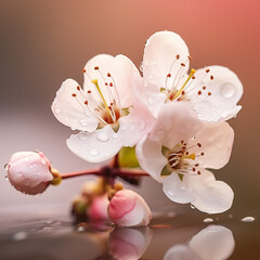 The spring apricot blossom scenery