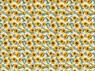 Sonnenblumen Aquarelltapete Aquarellmuster nahtlos Pattern