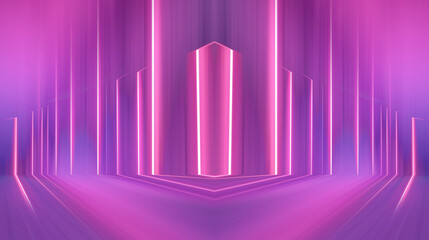 Ultraviolet abstract light. Diode strip, light line. Purple and pink gradient. Modern background, neon light. Empty stage, spotlights, neon. Abstract light. 3D illustration