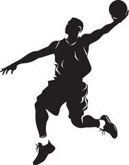 Gravity Grandmaster Basketball Player Dunk Logo in Vector Prowess  © BABBAN