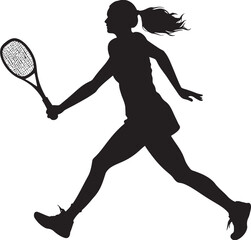 Racket Radiance Female Tennis Vector Icon for Brilliance 