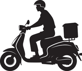 Fototapeta premium Street Feast Fleet Vector Logo Design for Scooter Food Delivery 