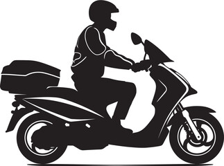 Scoot n Serve Speedster Vector Design for Scooter Food Delivery 