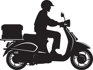 On the Go Bites Bolt Vector Logo for Swift Food Delivery on Scooter 