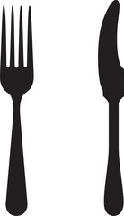 Bistro Blade Badge Fork and Knife Icon in Stylish Vector Artistry 