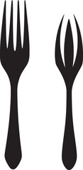 Flavor Fusion Symbol Vector Design for Culinary Harmony with Fork and Knife Icon 
