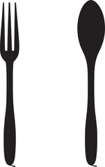 Culinary Craft Crest Fork and Knife Icon in Artistic Vector Style 